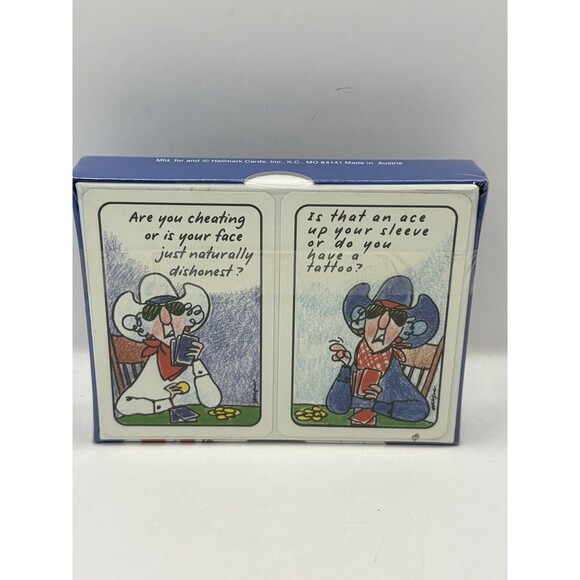 Shoebox Jumbo Index Vintage Double Deck Poker Humor Playing Cards Maxine Sealed - Picture 2 of 4
